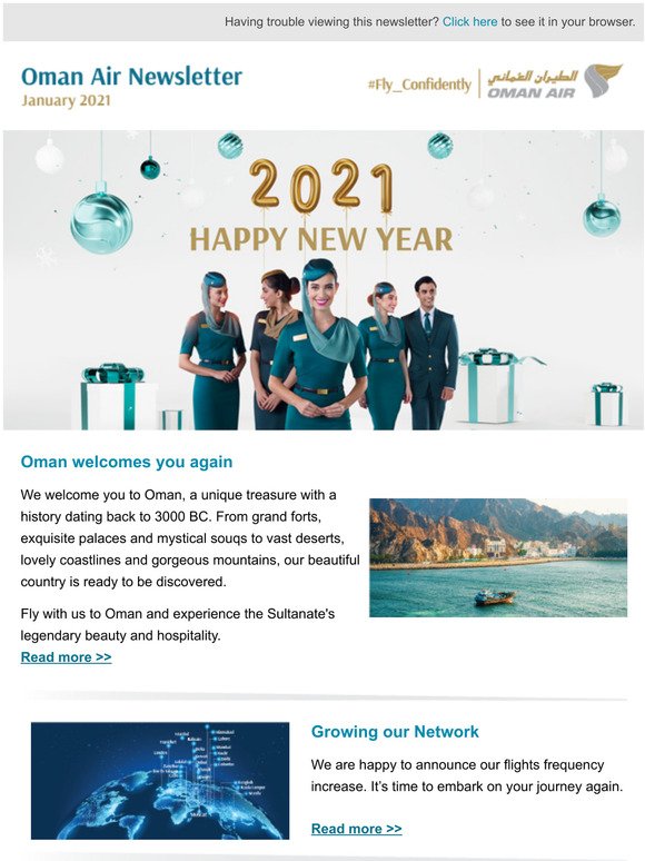 Oman Air Newsletter January 2021