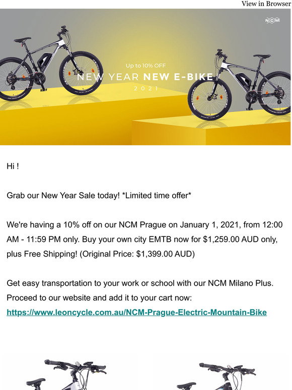 Leon Cycle Australia: New Year Sale 