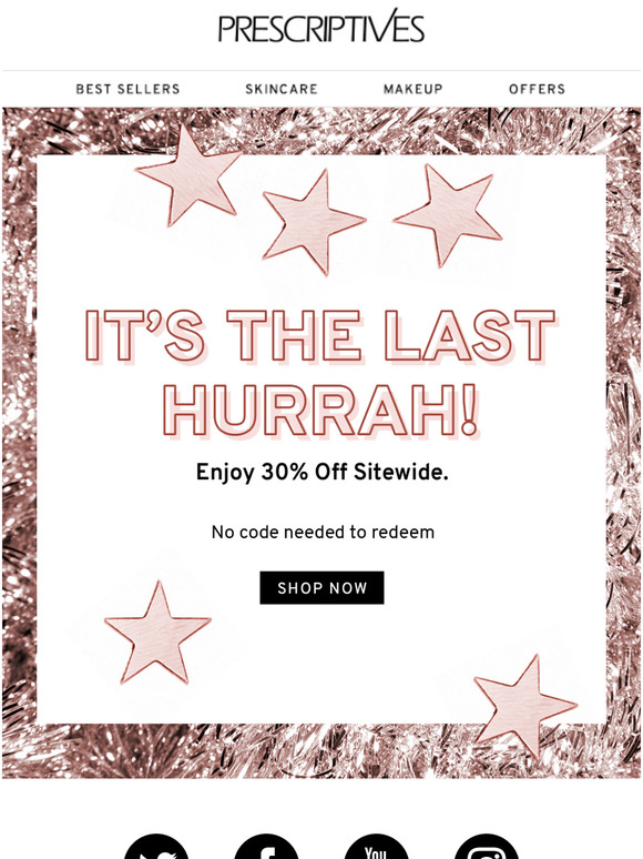 Last Day for 30% off. 