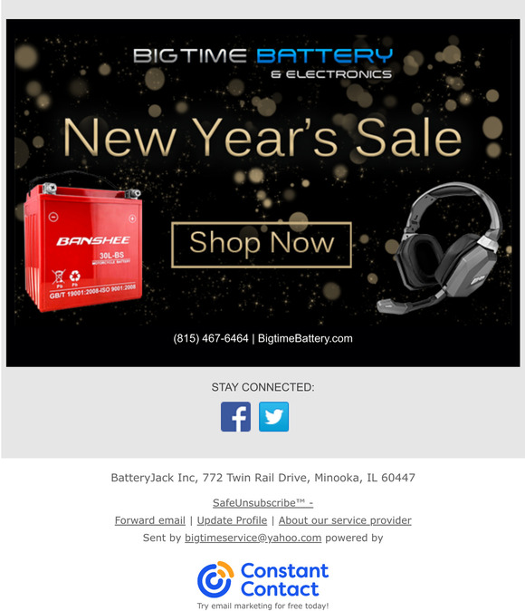 New Year's Sitewide Sale!
