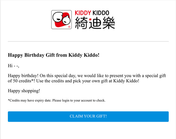 Happy Birthday Gift from Kiddy Kiddo!