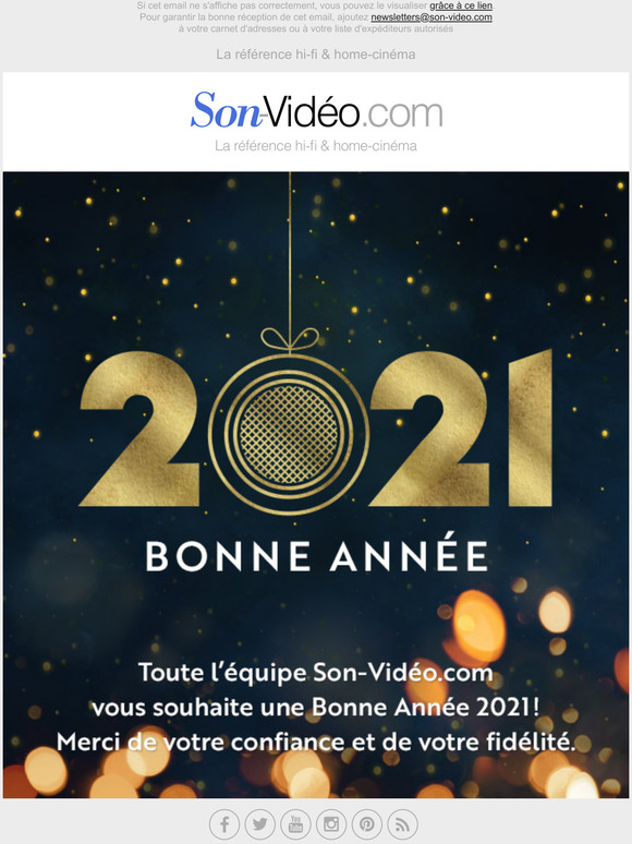 Son-Vidéo.com vous souhaite une Bonne Année 2021 !