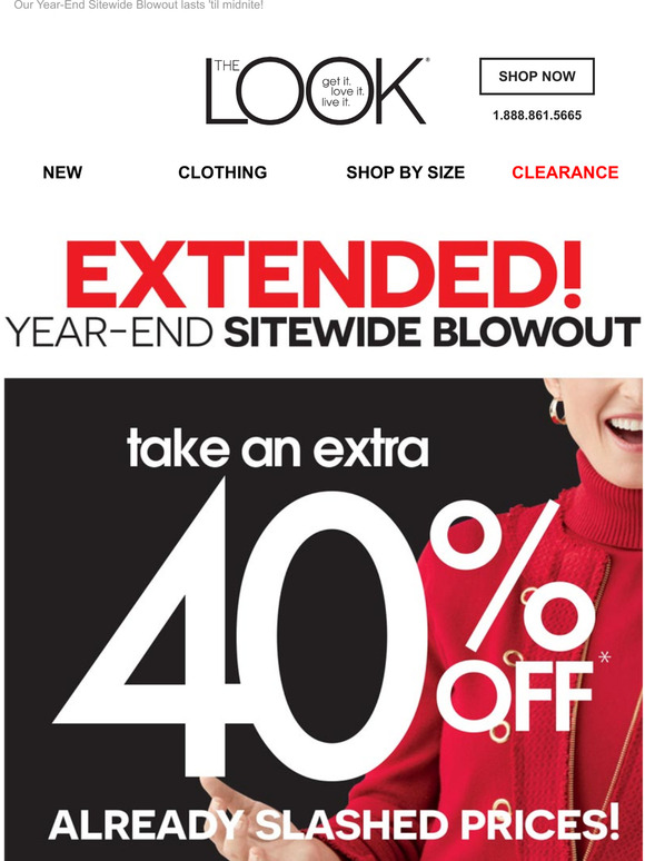EXTRA 40% OFF + HUGE Price Cuts! There's Still Time…