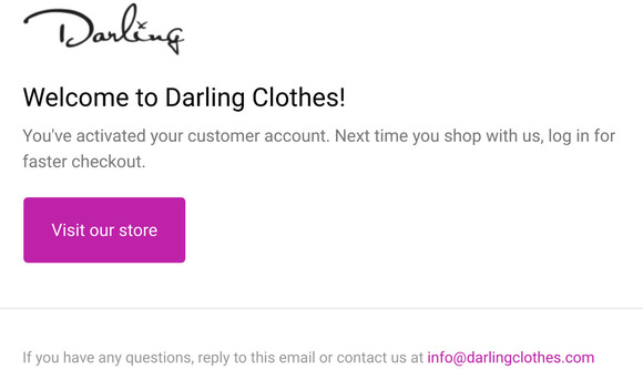 Customer account confirmation