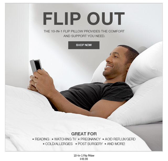 sharper image flip pillow