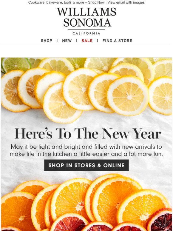WilliamsSonoma New arrivals for the new year! Milled