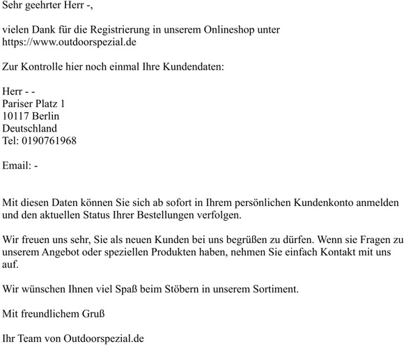 Sie haben Ihr Kundenkonto erfolgreich erstellt