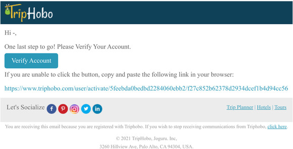 Verify your email address