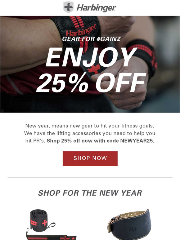 New year, new gear. Shop 25% off!