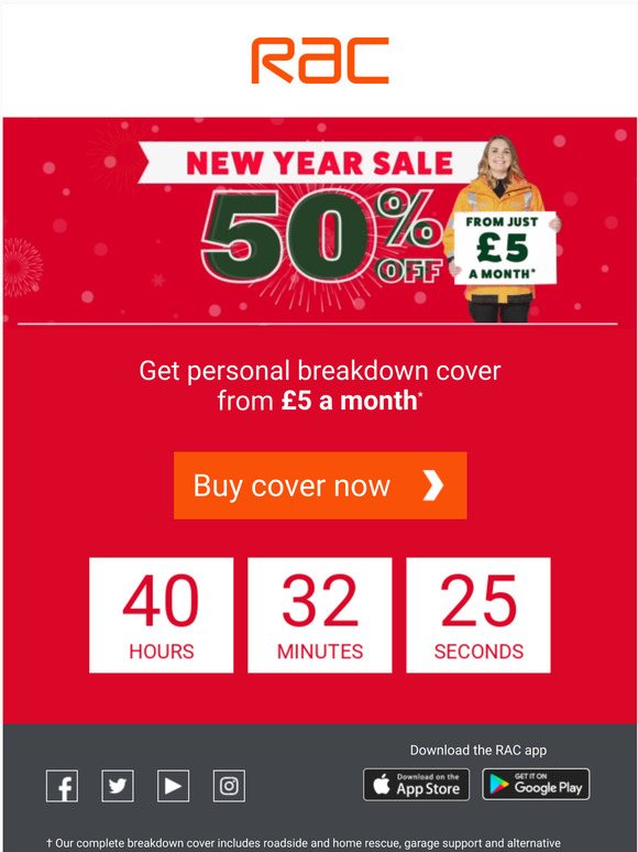 rac loans: Half price breakdown cover this New Year | Milled