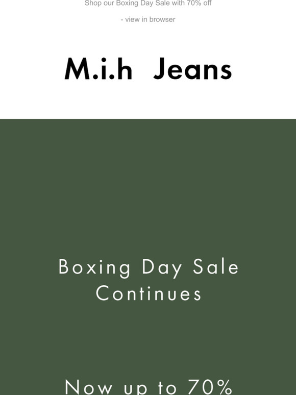 Boxing Day Sale now 70% off