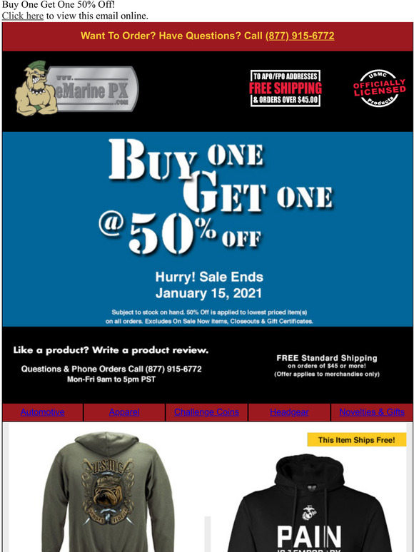 Buy One Get One 50% Off!