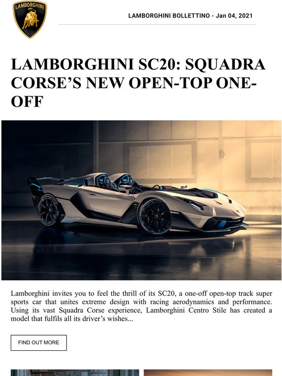 Lamborghini SC20: squadra corse’s new open-top one-off