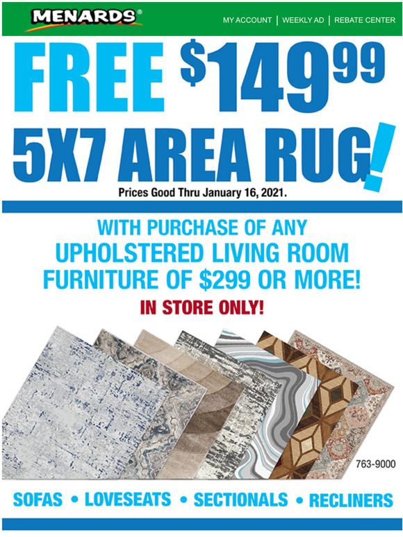 Menards There Is Still Time To Get Your Free Area Rug! Milled