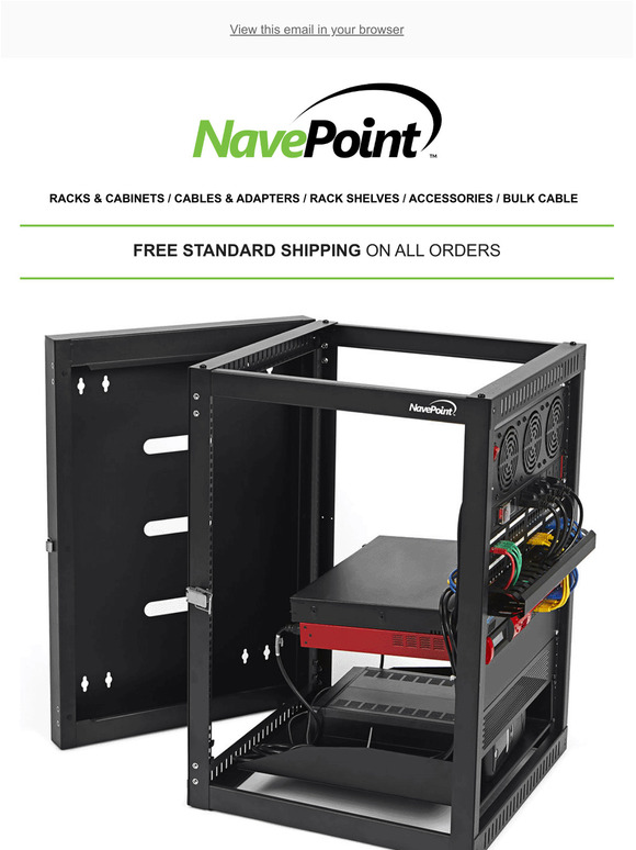 NavePoint: NEW HINGED OPEN FRAME NETWORK RACKS | Milled