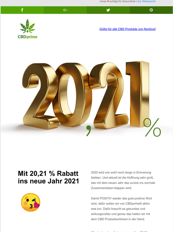 😘  Mit 20,21 Prozent Rabatt ins neue Jahr 2021