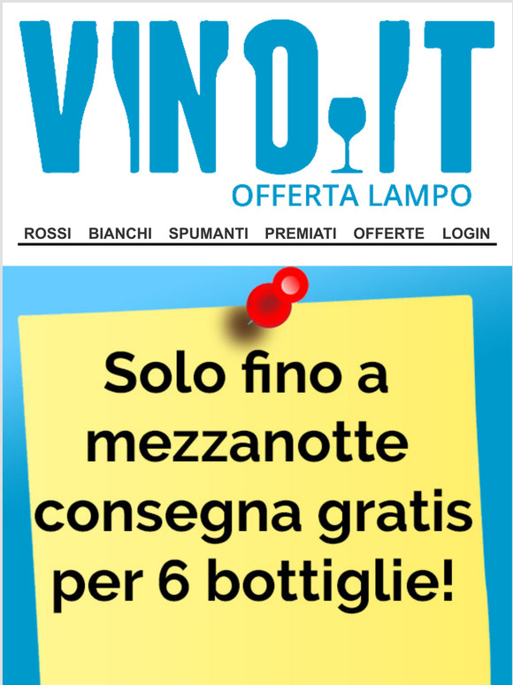 Spedizione GRATIS fino a mezzanotte -