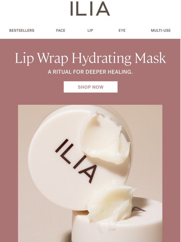 ILIA Beauty Introducing Lip Wrap Hydrating Mask Milled