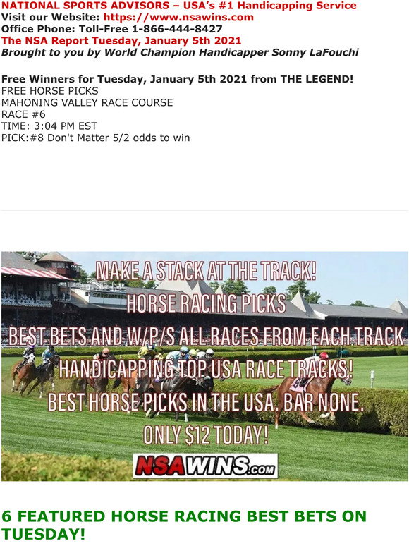 Free horse bets online