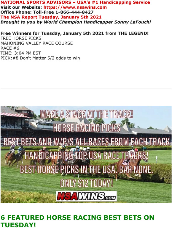 Free horse bets online