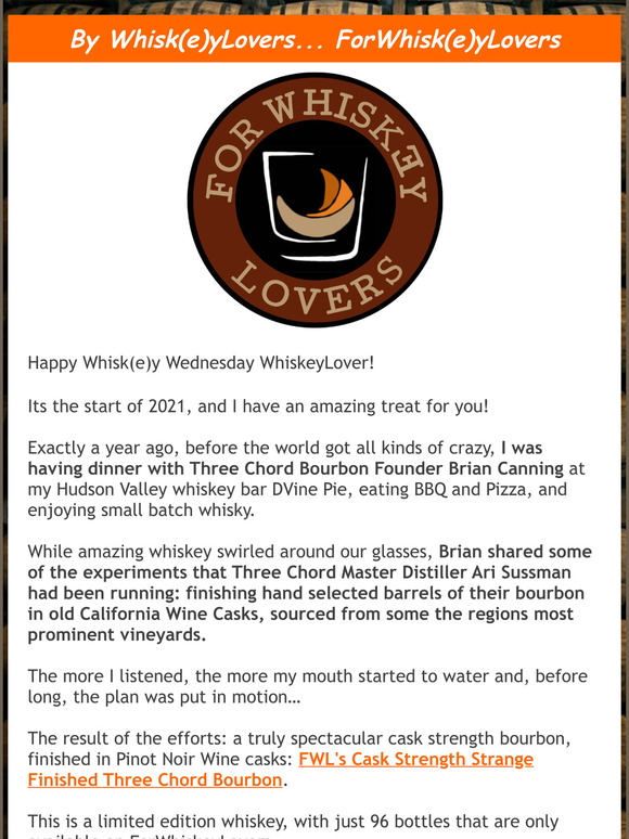 We have a special treat for you WhiskeyLovers: - A Limited Three Chord Bottling