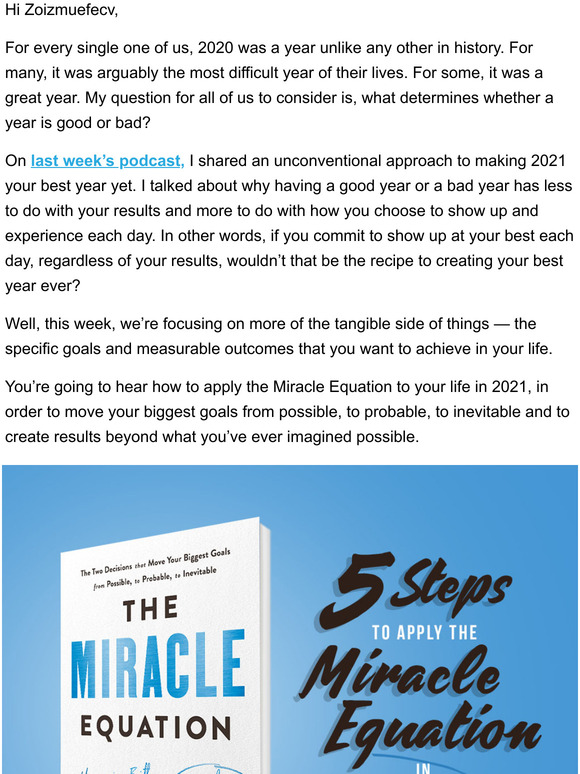 5 Steps to Apply The Miracle Equation in 2021