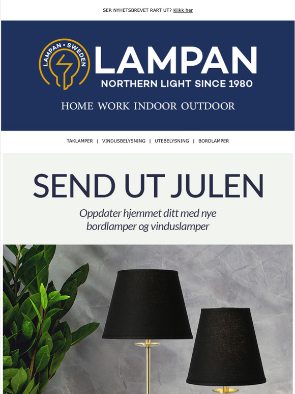 Send ut julen med nye bordlamper.