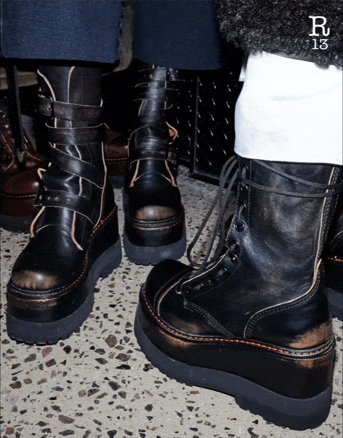 r13 platform combat boots