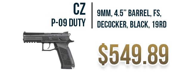 CZ P-09 Duty available at Impact Guns!