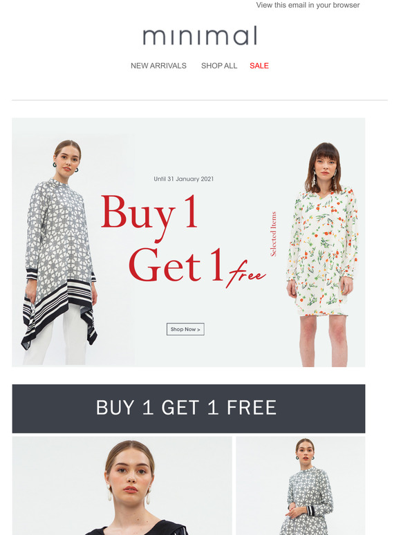 New Year, New Look: BUY 1 GET 1 FREE 😱