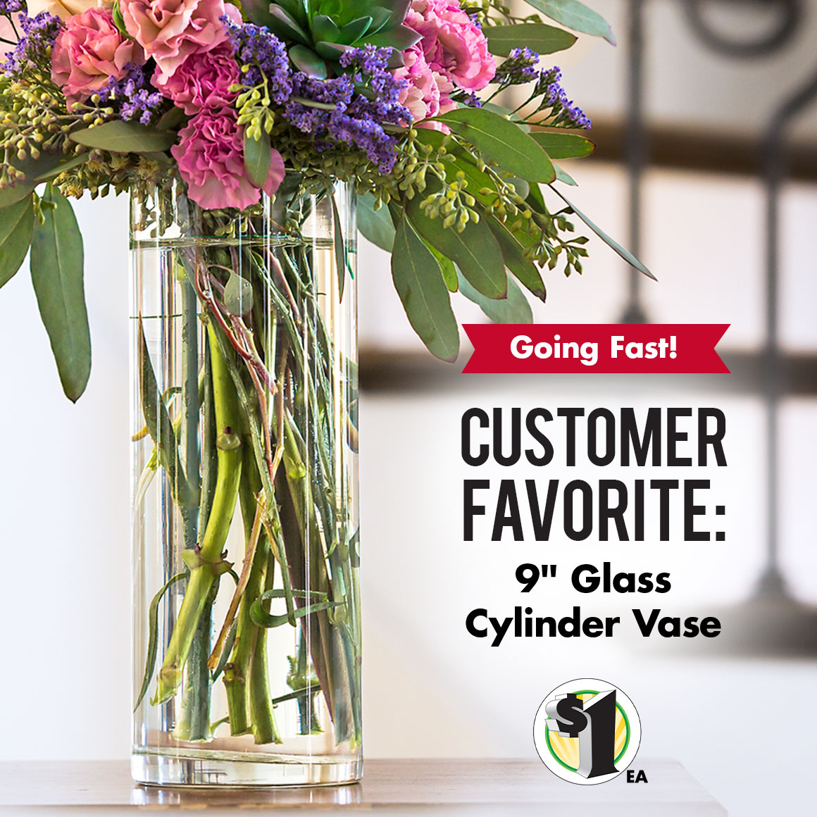 Dollar Tree Last Chance for 9” Cylinder Vases... Milled