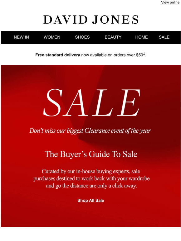 David Jones Sale: Shop Sales & Clearance Offers