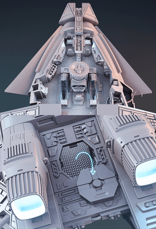 Gambody Premium 3d Printing Files Us The Legendary Uscss Nostromo And Narcissus For 3d Printing Are Ready To Launch Milled