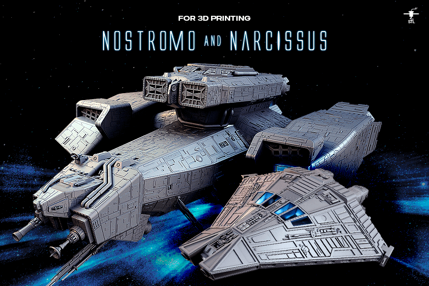 Gambody Premium 3d Printing Files Us The Legendary Uscss Nostromo And Narcissus For 3d Printing Are Ready To Launch Milled