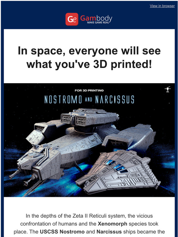 Gambody Premium 3d Printing Files Us The Legendary Uscss Nostromo And Narcissus For 3d Printing Are Ready To Launch Milled