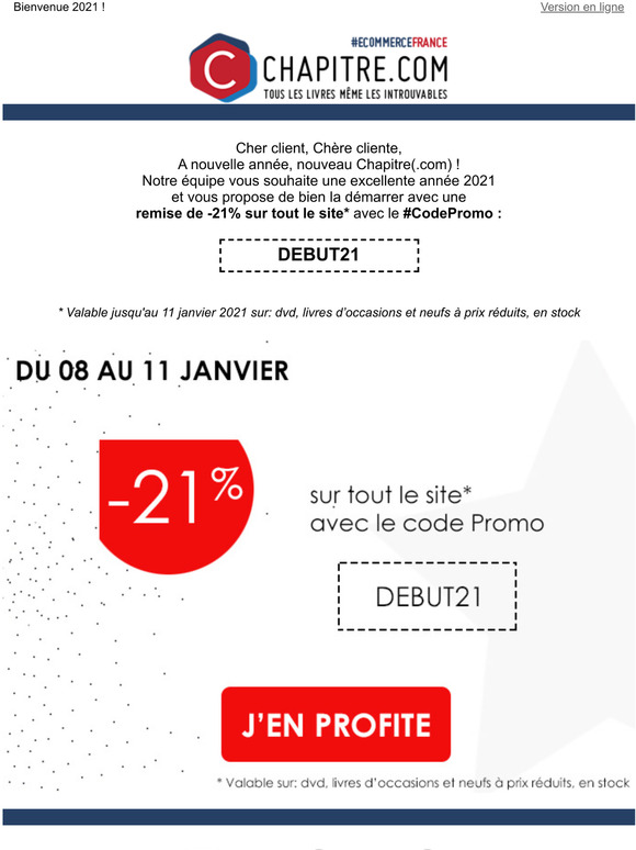 Remise immédiate de 21%