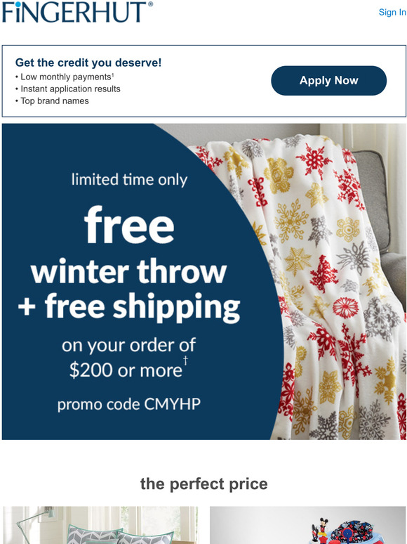 Fingerhut Fingerhut FREE throw + FREE SHIPPING! Milled