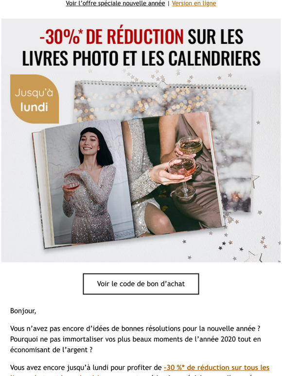Vous n’avez pas encore profité de votre réduction de remerciement?