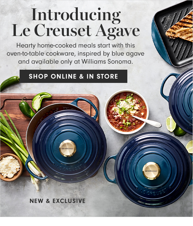 WilliamsSonoma Introducing Le Creuset Agave Cookware Milled