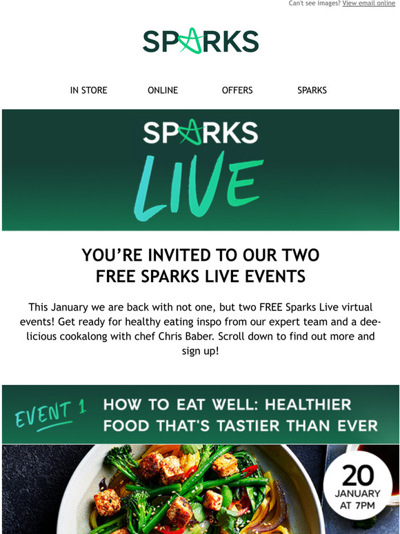 marks and spencer personalised You're invited to TWO Sparks LIVE