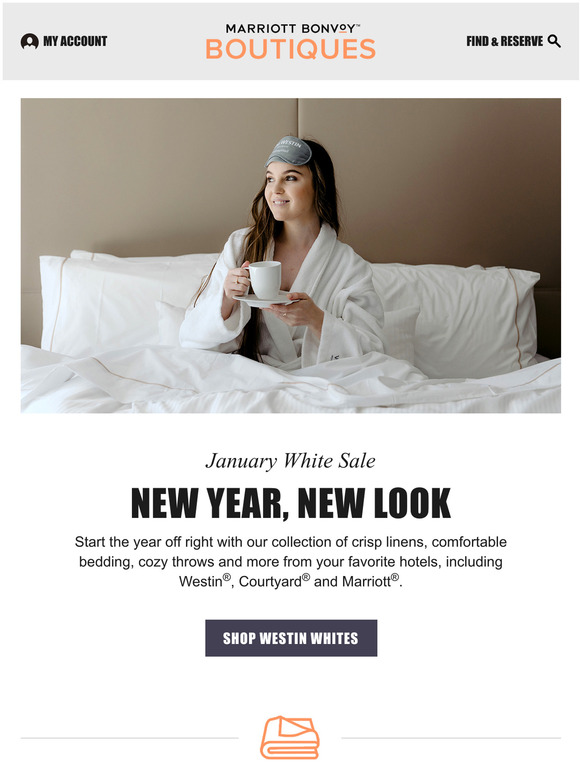 Marriott International Our Bedding White Sale Milled