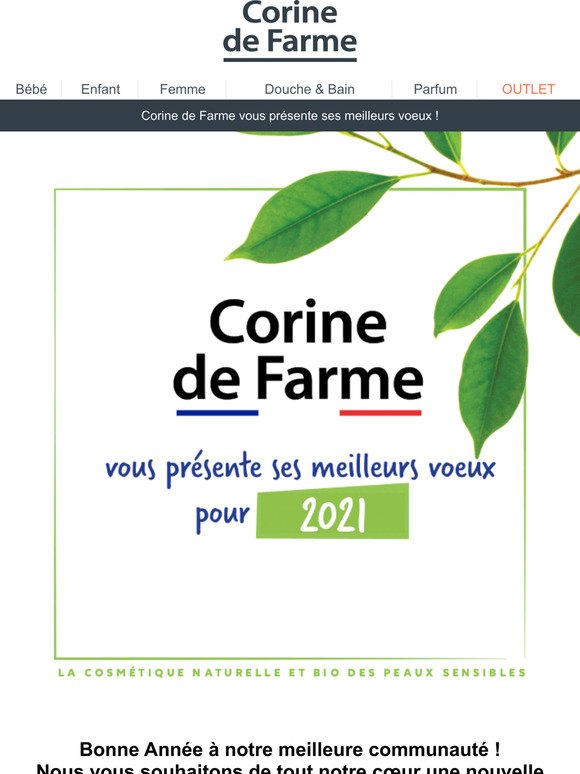 Corine de Farme vous présente ses meilleurs vœux 2021 !🍀❤️🎉
