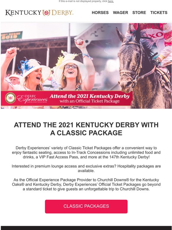 Attend the 2021 Derby with a Classic Package