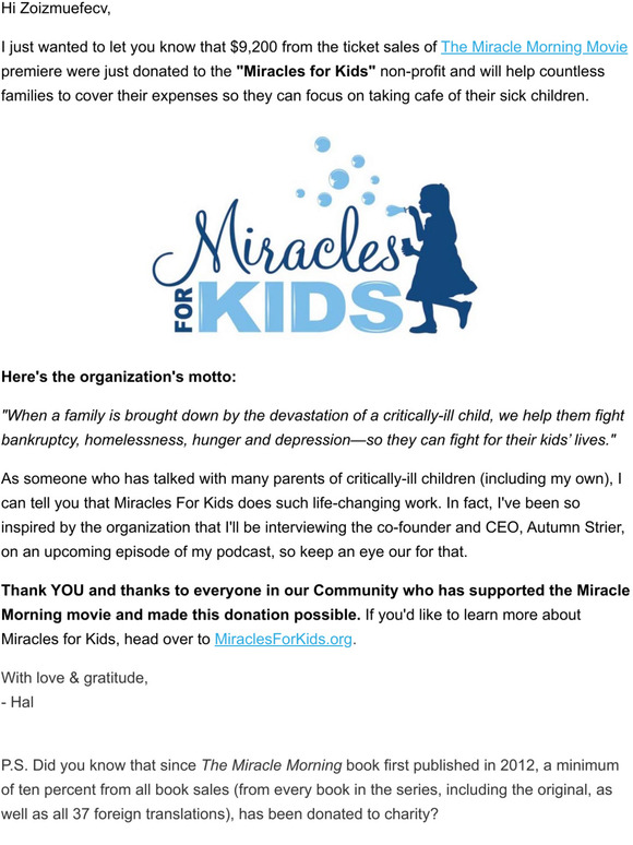 -did you know that you helped these families?