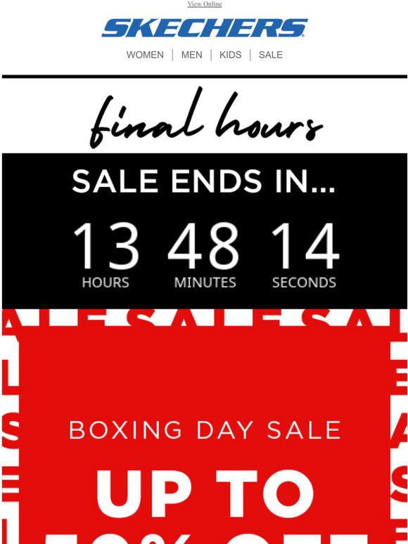 skechers boxing day sale