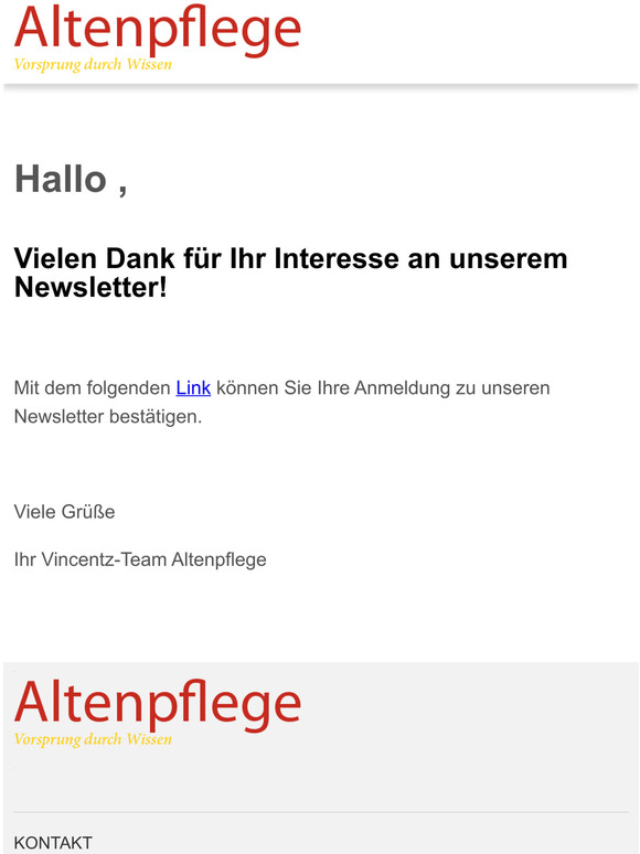 Subscribtion Confirmation