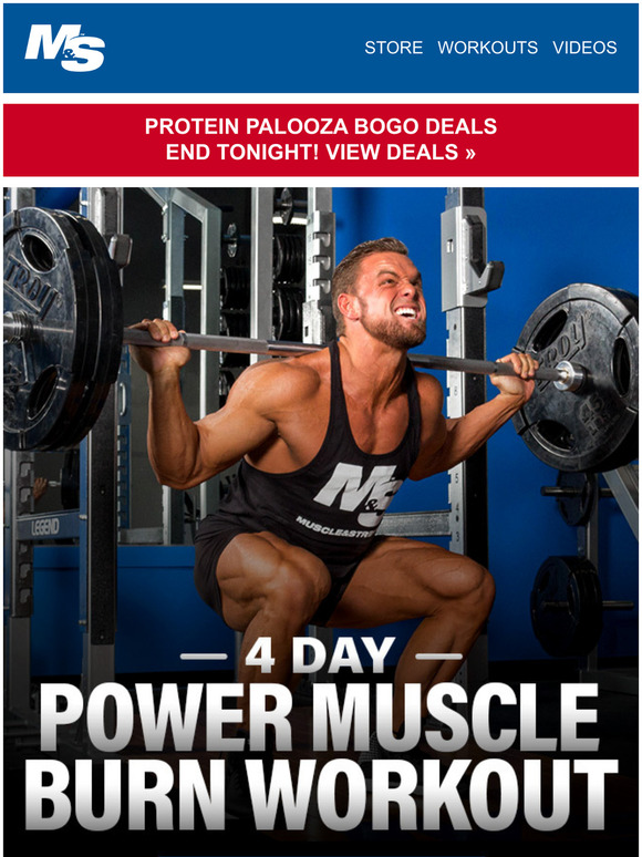 Muscle & Strength: 4 Day Power Muscle Burn Workout | Milled