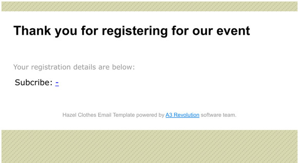 Thank you for registering for our event