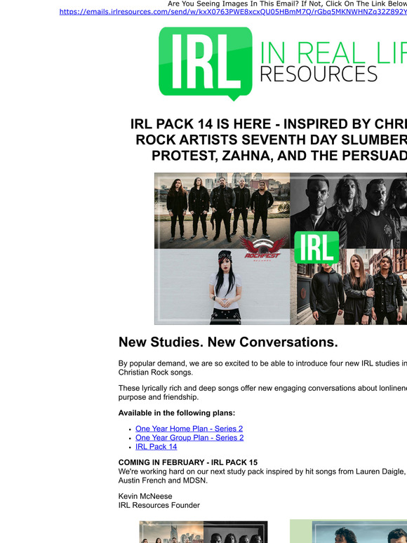 New Christian Rock Inspired Studies Are Now Out