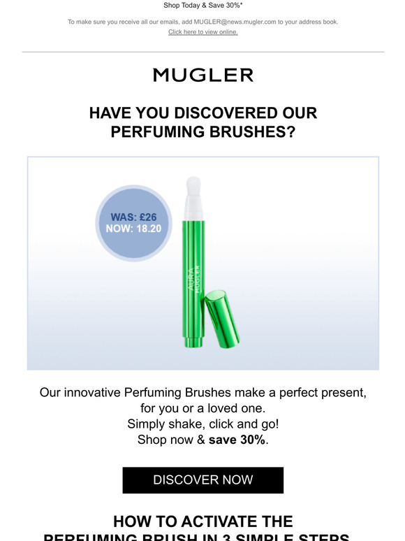 mugler perfuming brush